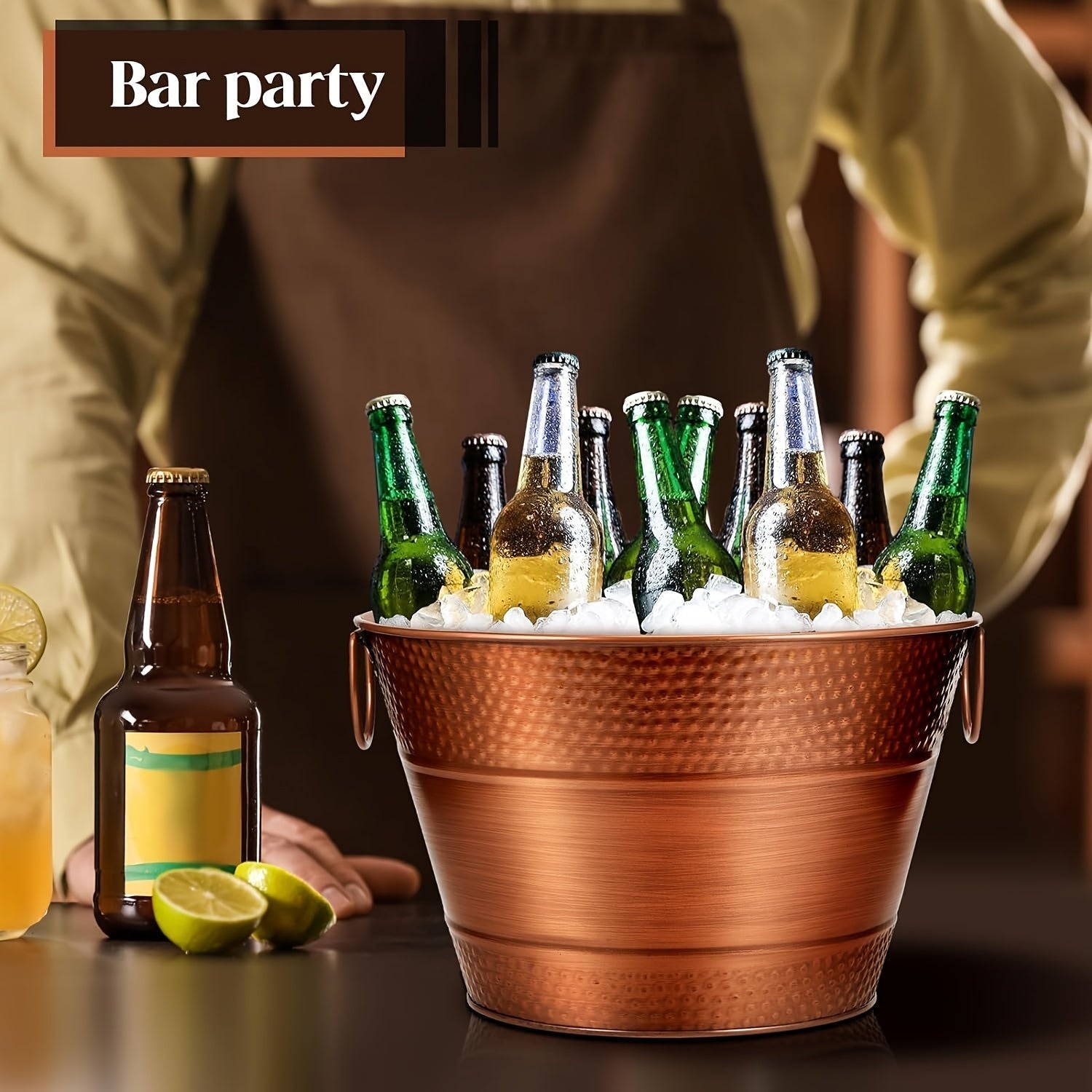 14.8 Quart Stainless Steel Insulated Beverage Tub for Parties and Oktoberfest