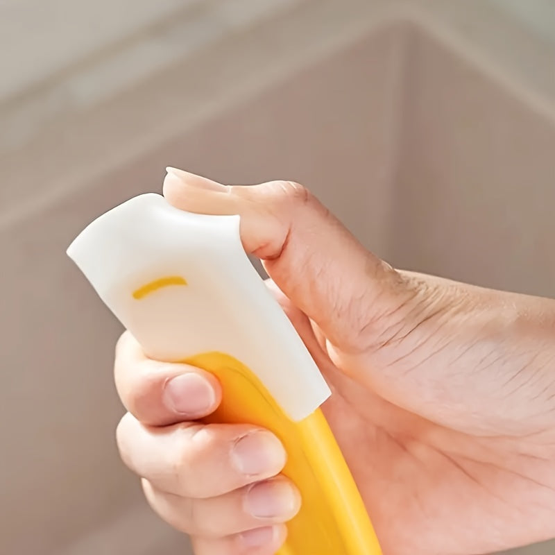 Silicone oshxona tozalagichi va qopqogʻi bilan, qayta ishlatiladigan, oʻrtacha qattiqlik, plastmassa tutqich