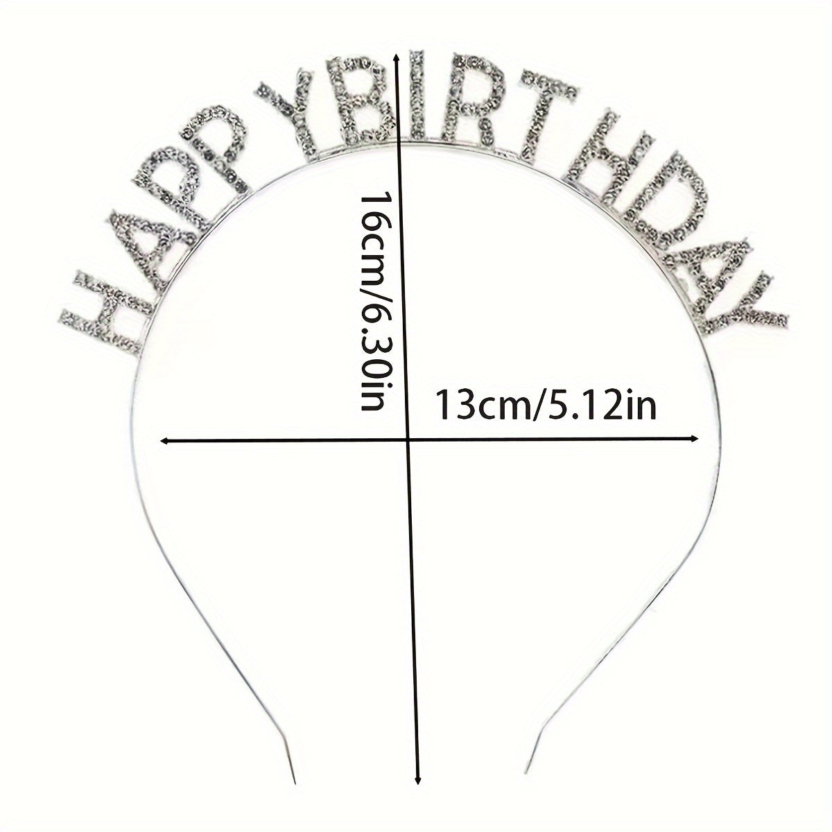 Party Headband for Birthdays, Photos, Events Rhinestones