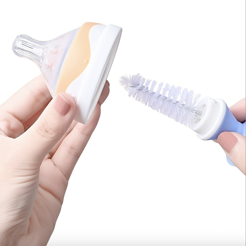 2-in-1 Bottle Brush Set with Stand and Nipple Brush for Daily Cleaning