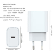 20W USB C Fast Charger for iPhone iPad AirPods with Type C Plug