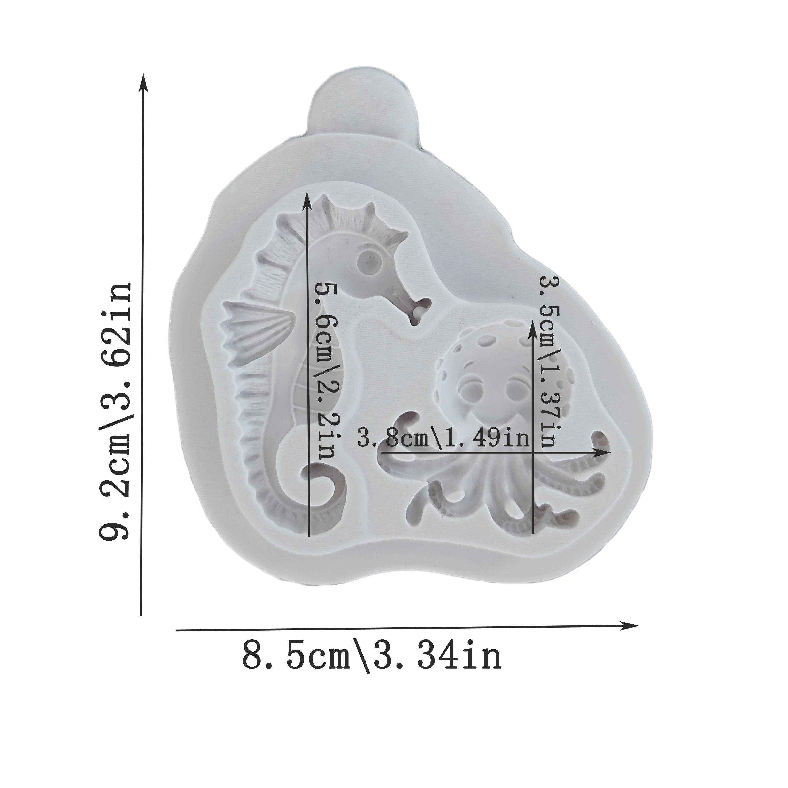 Silicone Mold for Candy and Fondant Mermaid Ocean Animal Marine Life 3D