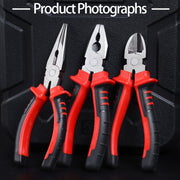 Industrial Steel Pliers Set Includes Diagonal and Needle Nose Pliers