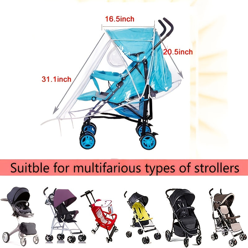 Baby Stroller Rain Cover Windproof Weather Shield for Universal Baby Stroller
