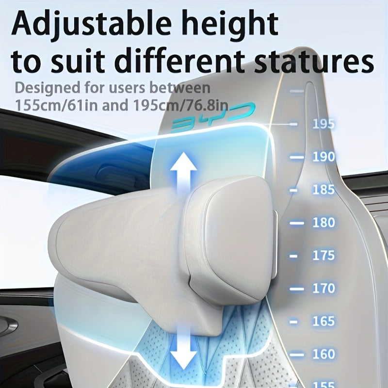 Adjustable Car Neck Pillow for Yuan Models White Interior Ergonomic Enhance