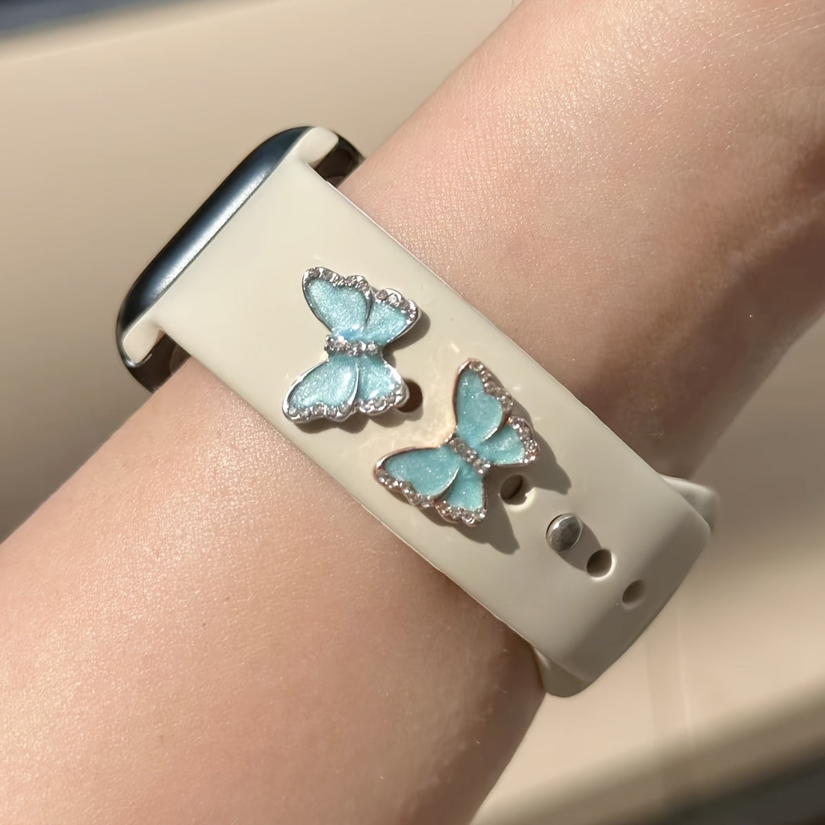 Dog Paw Studs with Turtle and Butterfly Bee Design for Silicone Sports Watch Bands