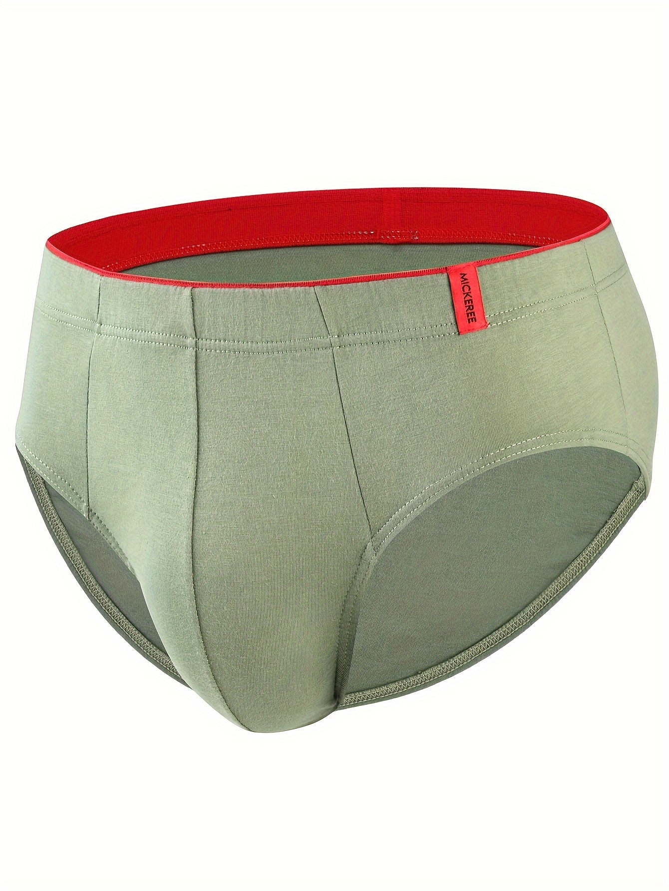 Men's Cotton Feel Triangle Underwear Set 3 Mixed Colors Mid-Rise Breathable Elastic