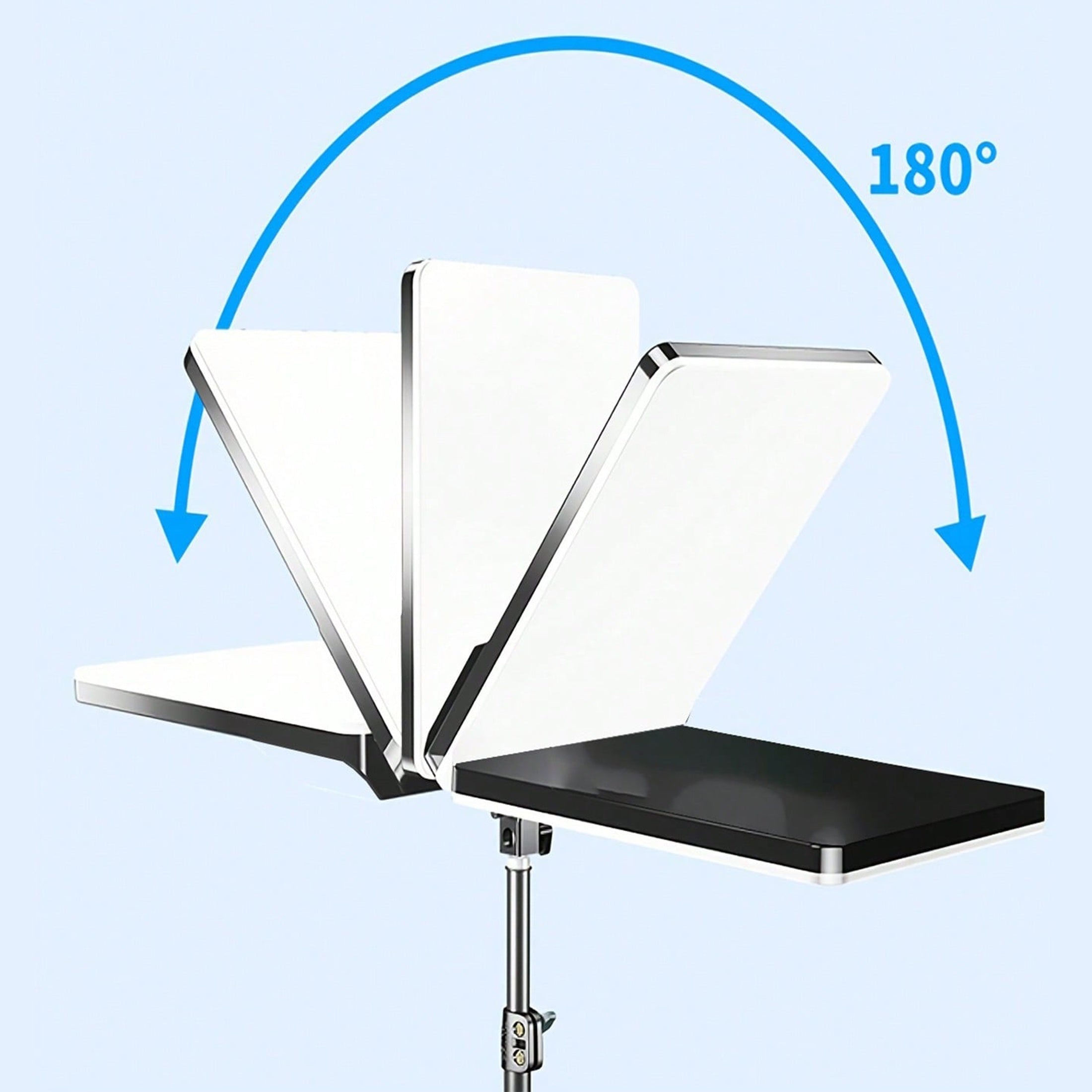 10-Inch LED Panel Light with Phone Holder and Adjustable Tripod Stand Photography Lighting Kit