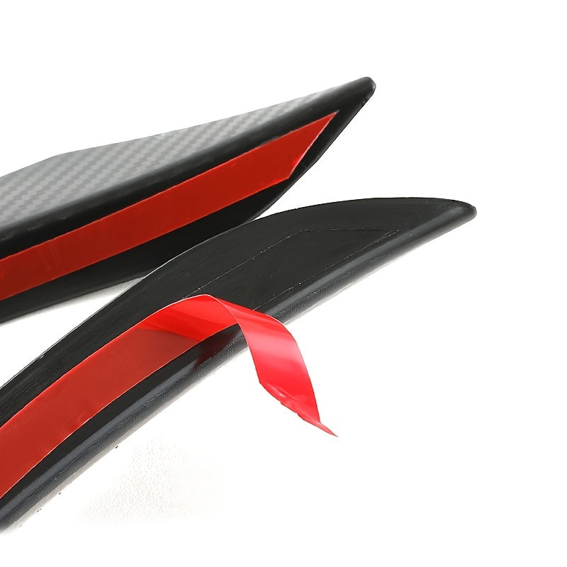 6Pcs Carbon Fiber Car Bumper Protector Anti-Scratch Corner Guard Spoiler Sticker
