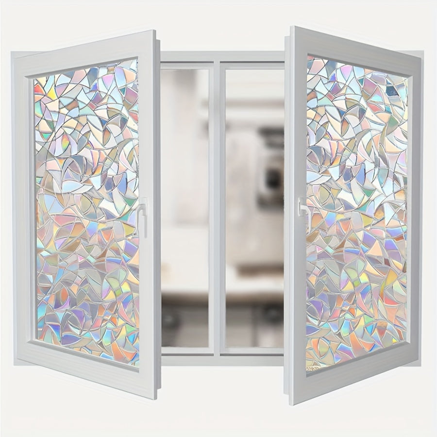 Self-Adhesive PVC Glass Window Film Waterproof Moisture-Resistant UV-Resistant for Bathroom and Living Room