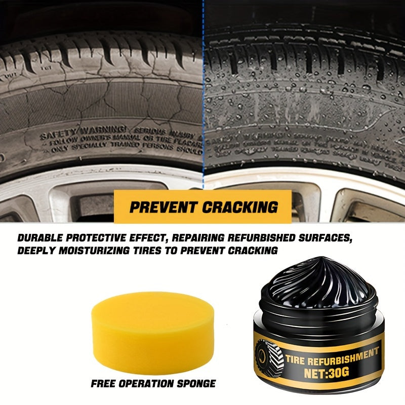 Tire Blackening Cream Car and Motorcycle Tire Restorer Black Paste