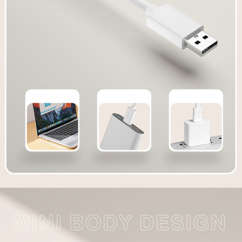 Mini ventilador USB pequeño 1/2/4 unidades portátil silencioso para oficina, viajes, camping y dormitorio