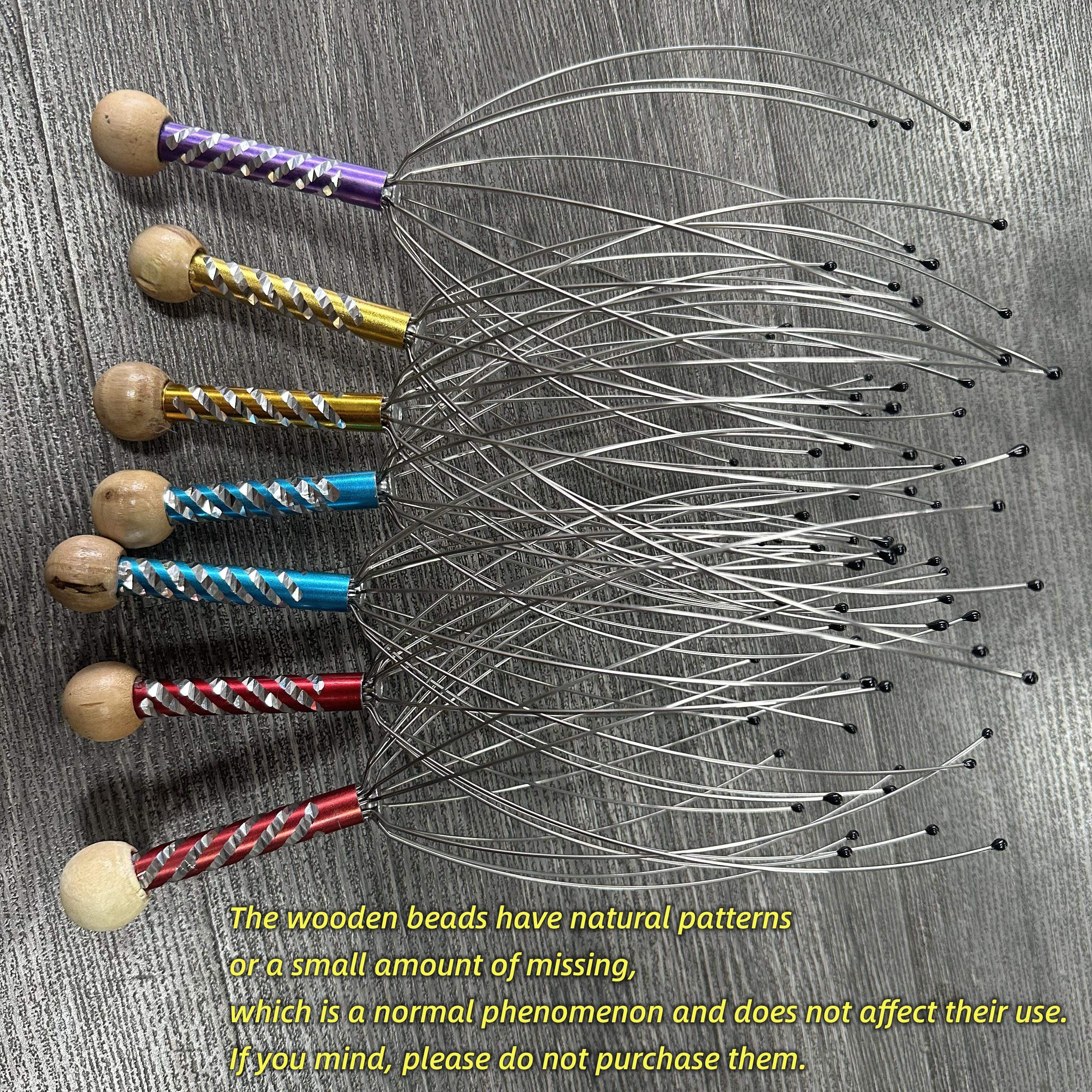 Metal Head Massager Octopus Design Deep Tissue Scalp Massage Tool Portable for Home Travel