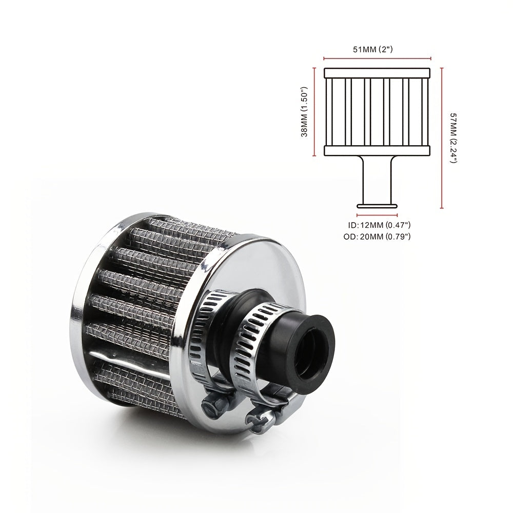 Universal Car Air Filter 12mm Cold Intake Mini Breather Filters