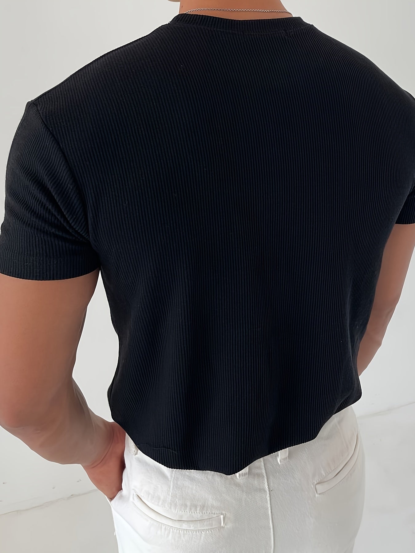 Camiseta deportiva elástica transpirable para hombre, ideal para correr y hacer ejercicio, de manga corta