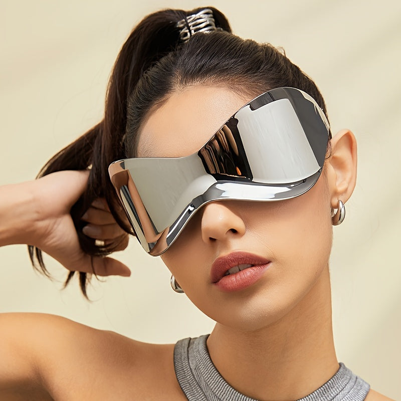 Gafas de moda de estilo envolvente para unisex, montura de plástico ligero, lentes antirreflejos para senderismo y uso diario