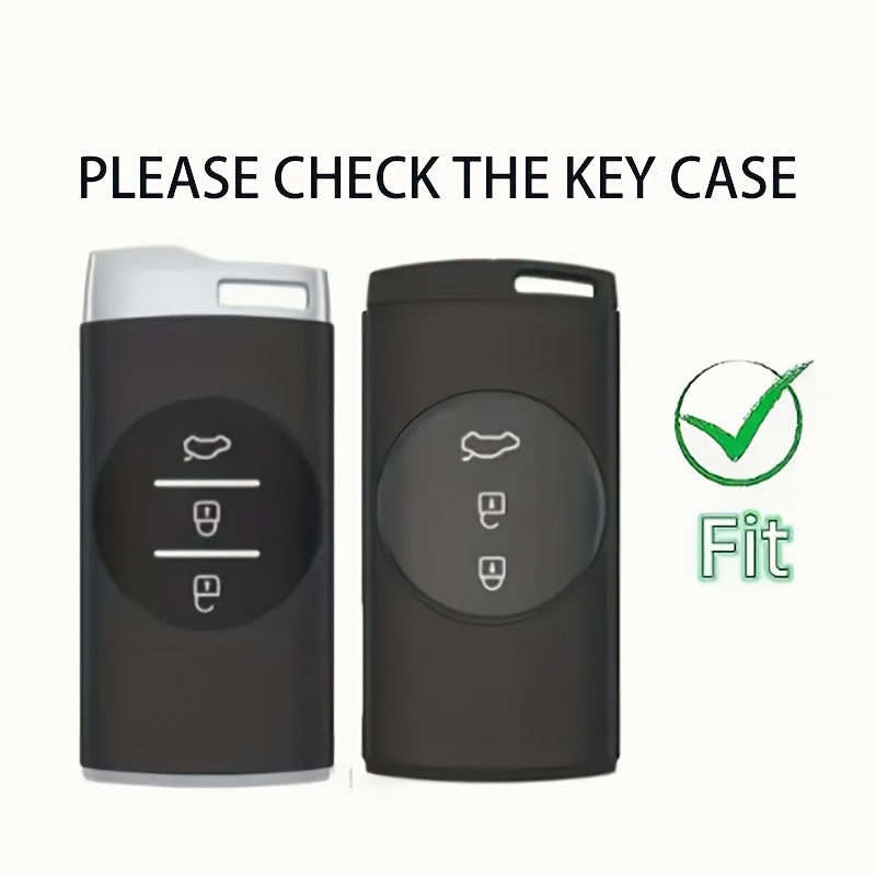Universal TPU Car Key Fob Cover Durable Scratch-Resistant with Leather Buckle