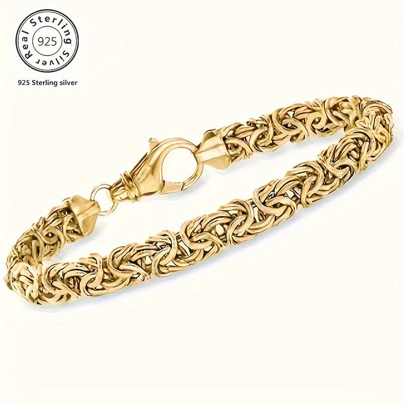 Gold-Plated Straw Rope Bracelet with Zirconia for Women Gift Box
