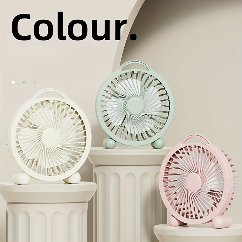 USB ish stoli ventilyatori Ultra-quiet, kompakt havo oqimi, sozlanadigan tezlik bilan ofis, yotoqxona, uy uchun