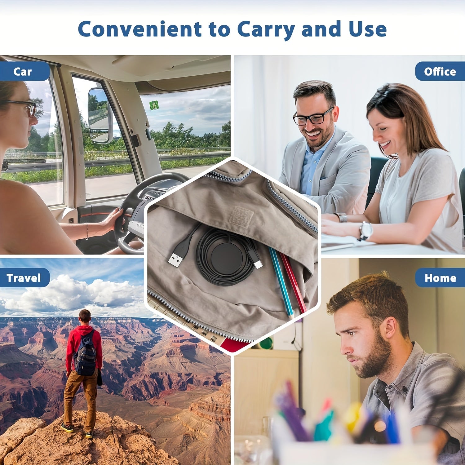 USB Charging Cable for Samsung Galaxy Watch Active 1/2/3/4/5/6 and C Phone 1.2m Black