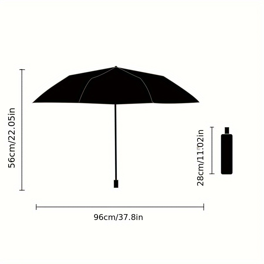 UV-Protected Automatic Folding Umbrella with 8 Ribs for Men and Women