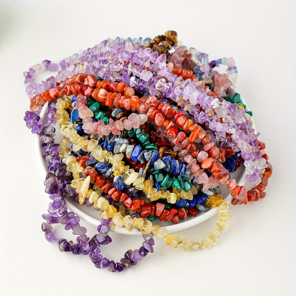 Натуральные кристальные гравийные бусины 80 см для изготовления украшений своими руками, свободные осколки драгоценных камней