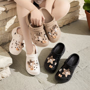 Women's Cute Cat Star EVA Slide Sandals Summer Casual Slip-Ons