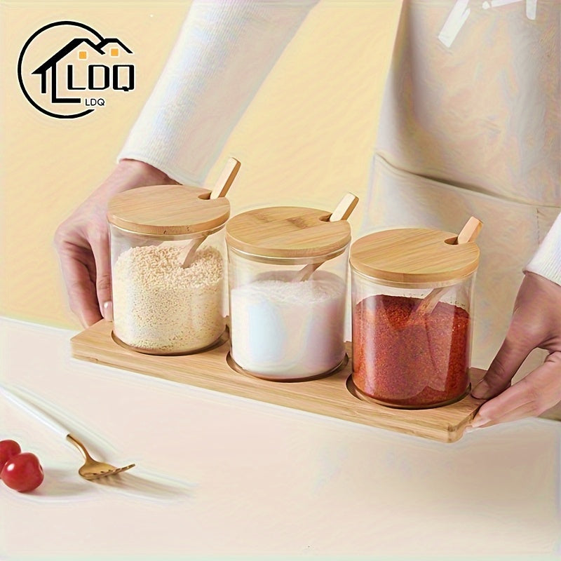 Plastic Spice Jars Set with Moisture-Proof Lids and Tray for Kitchen Storage