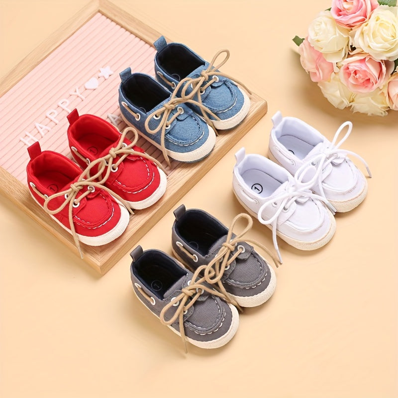 Unisex Baby Shoes 0-18 Months Soft Sole Canvas Casual Slip-On Toddler Shoes