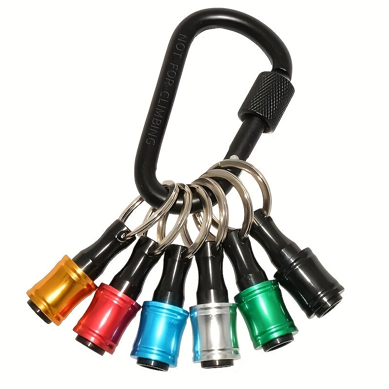 Portable Keychain Bit Holder Set with Hex Shank Drill Bits and Extension Bar