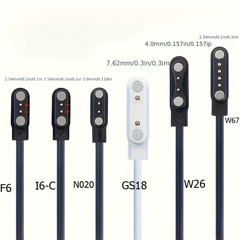 2024 Smart Watch Magnetic Charging Cable for 2-Pin and 4-Pin Devices