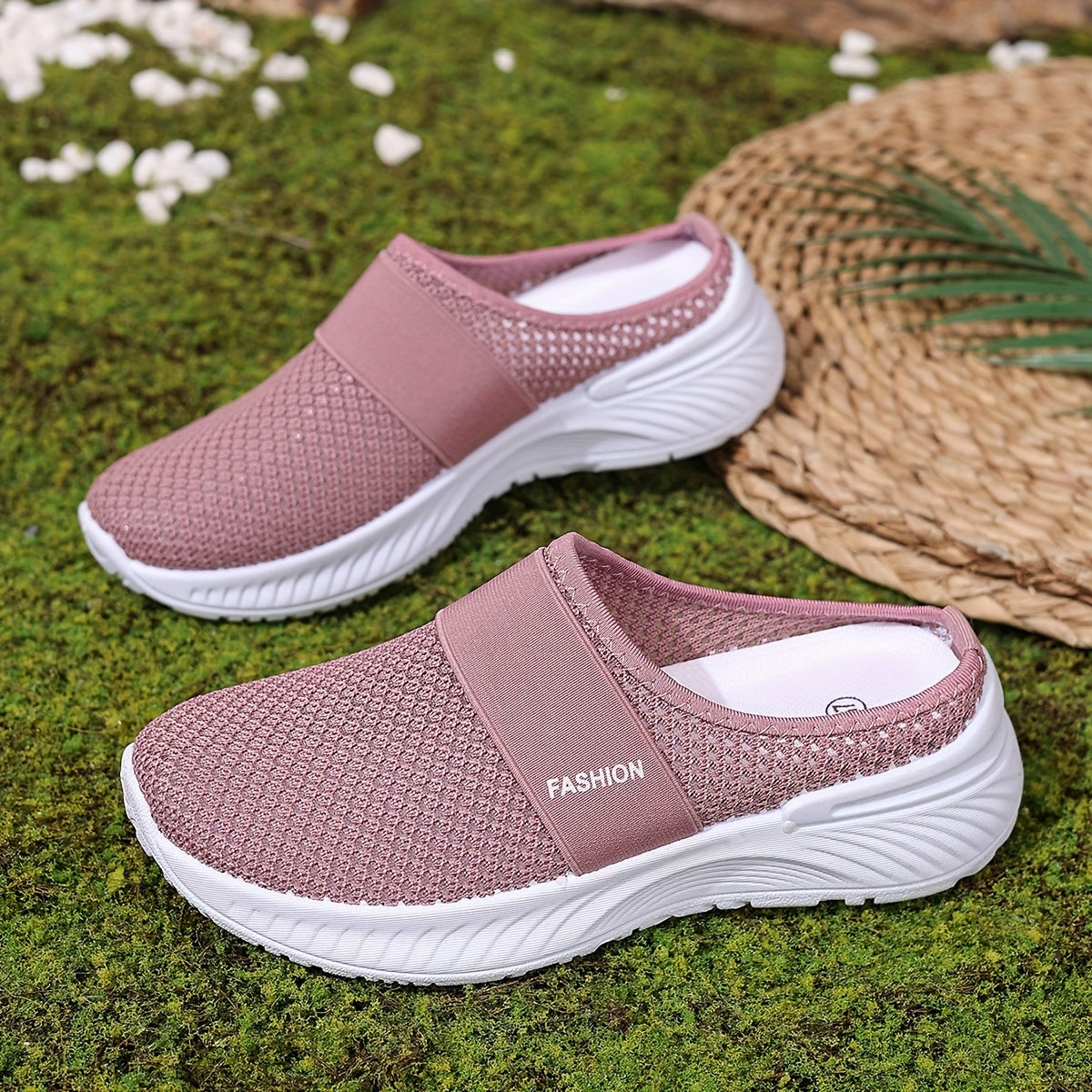 Women's Slip-On Sneakers Breathable Fabric Cushioned Sole Casual Shoes