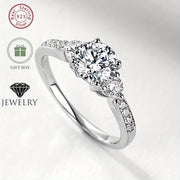 Sterling Silver and 14K Gold Plated Moissanite Wedding Band 1CT Closed Setting