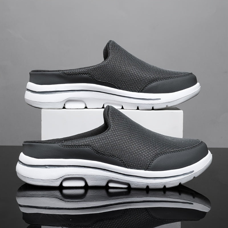 Mules de malla para hombre sin cordones para uso en interiores y exteriores, verano, casual, para caminar