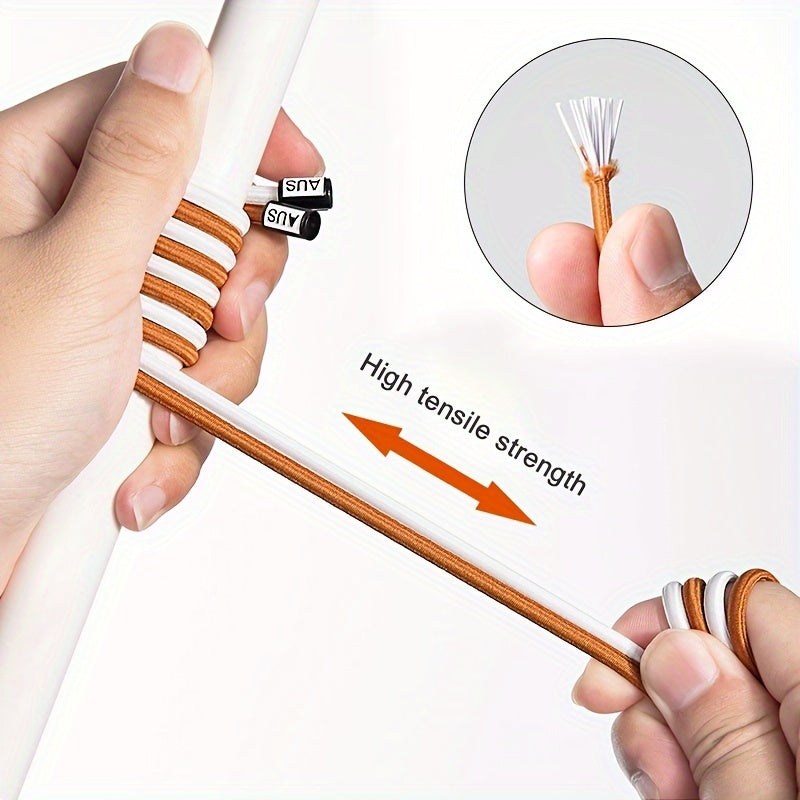 Unisex Elastic Flat Round Shoelaces Quick Lacing System for Sneakers