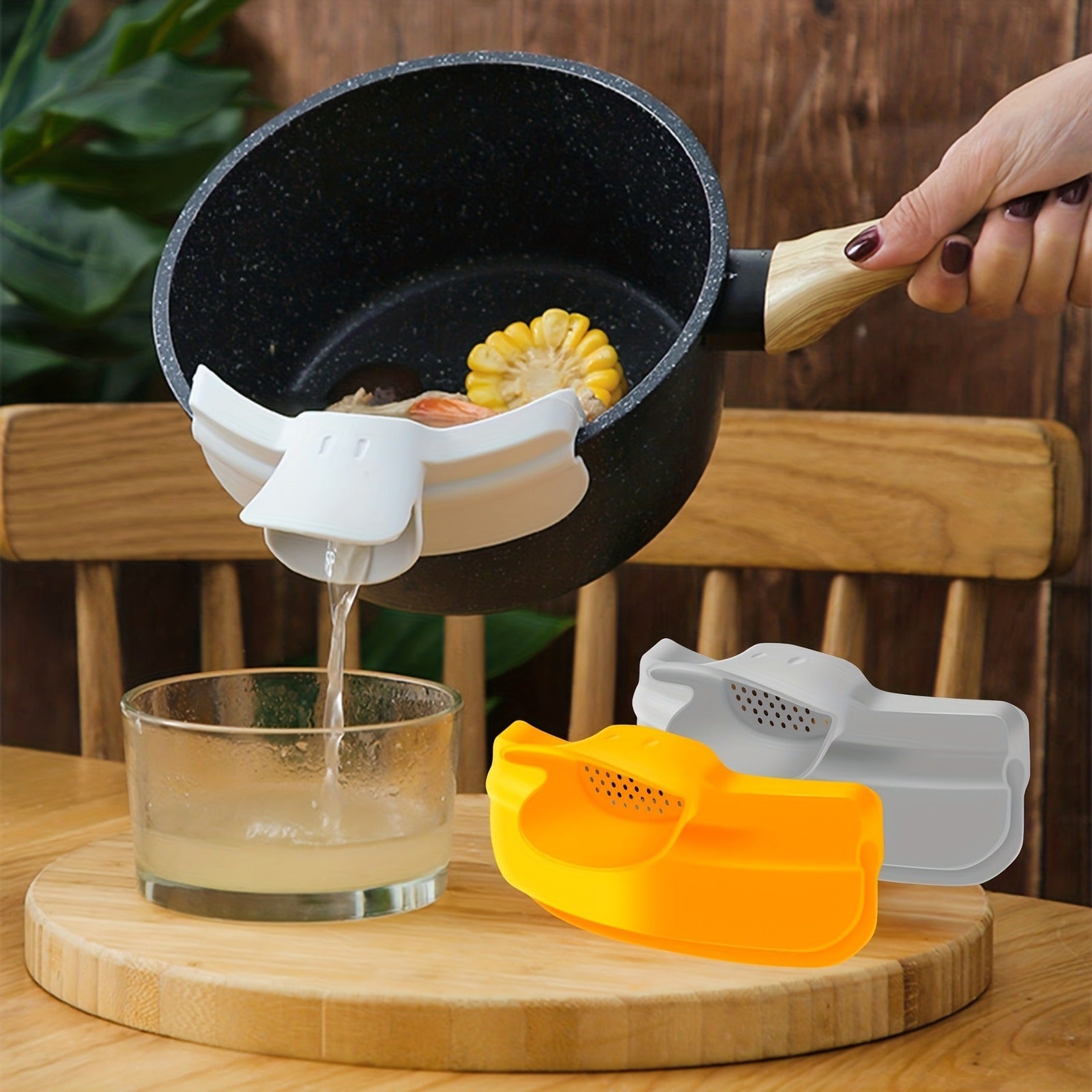 Silicone Pot Pouring Spout Clip Heat-Resistant Food-Grade Kitchen Gadget