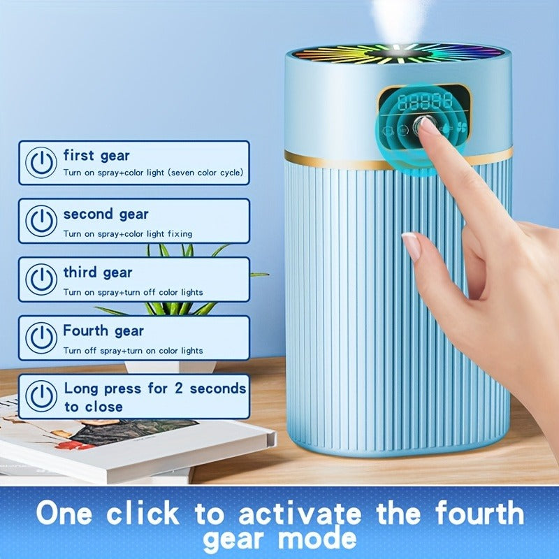 Large Capacity Silent Humidifier with Breathing Light for Home Office