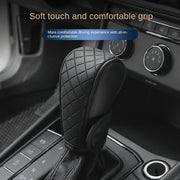 Universal PU Leather Non-Slip Car Gear Shift Knob Cover Black Auto Parts