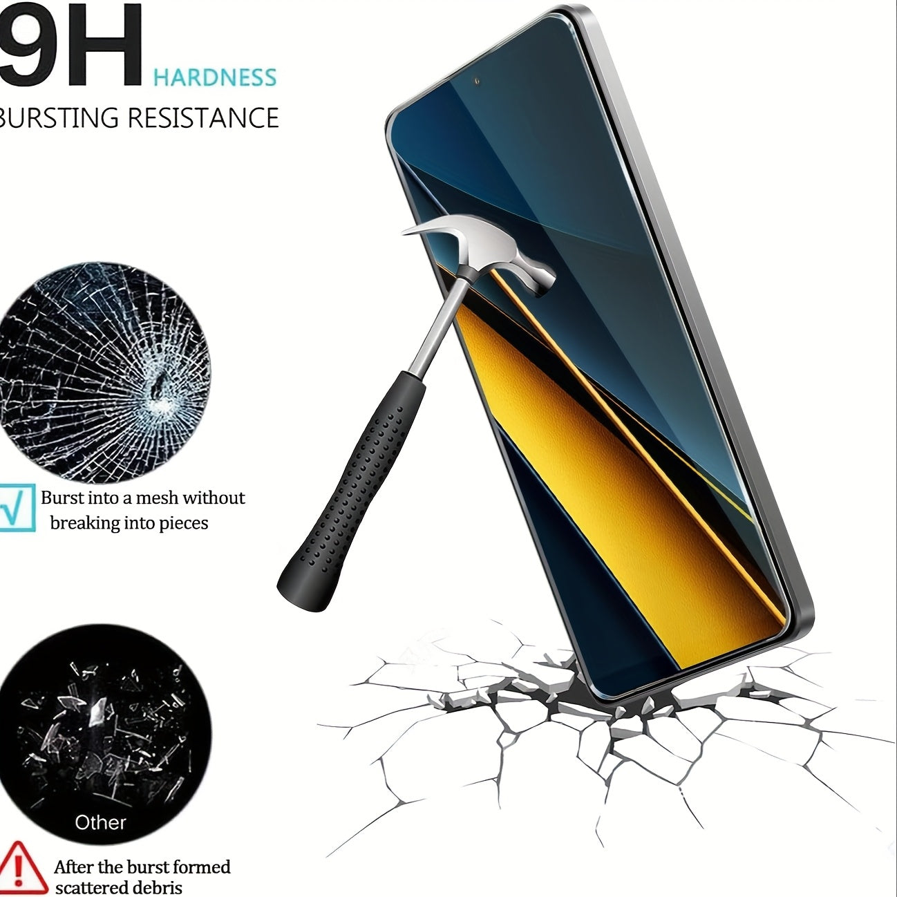 3-Pack Tempered Glass Screen Protector for Poco Models HD Clarity Scratch Resistant