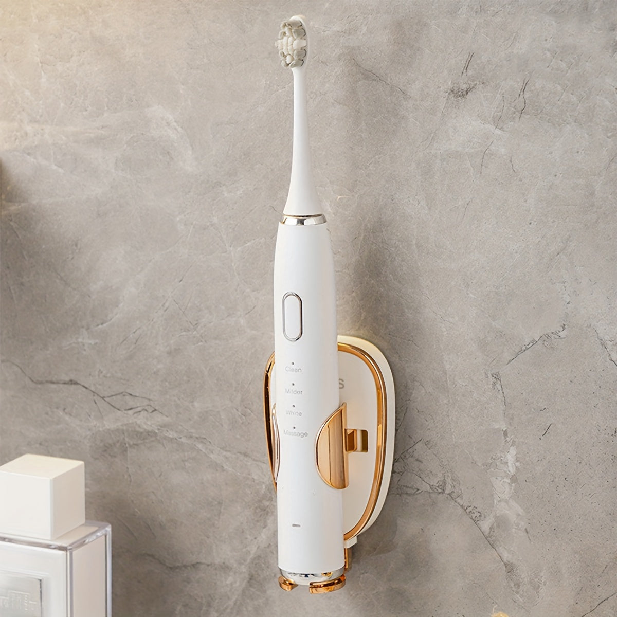 Wall-Mounted Electric Toothbrush Holder Punch-Free Bathroom Organizer