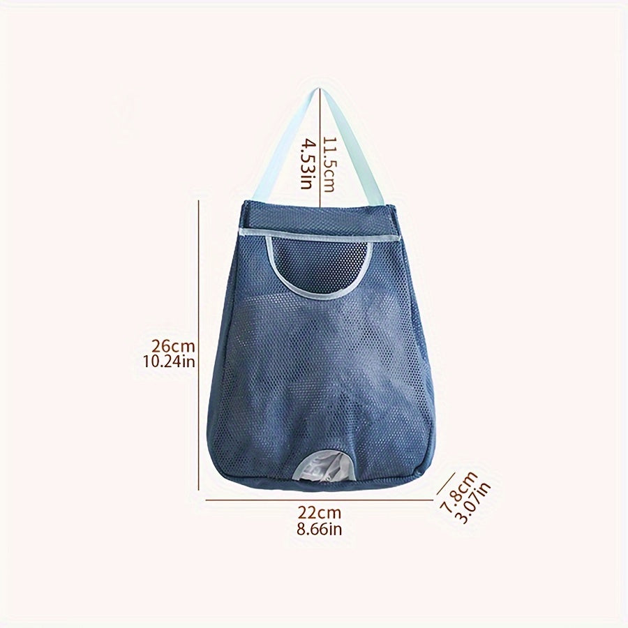 Mesh Garbage Bag Dispenser Wall Mount Kitchen Storage Washable Plastic Holder