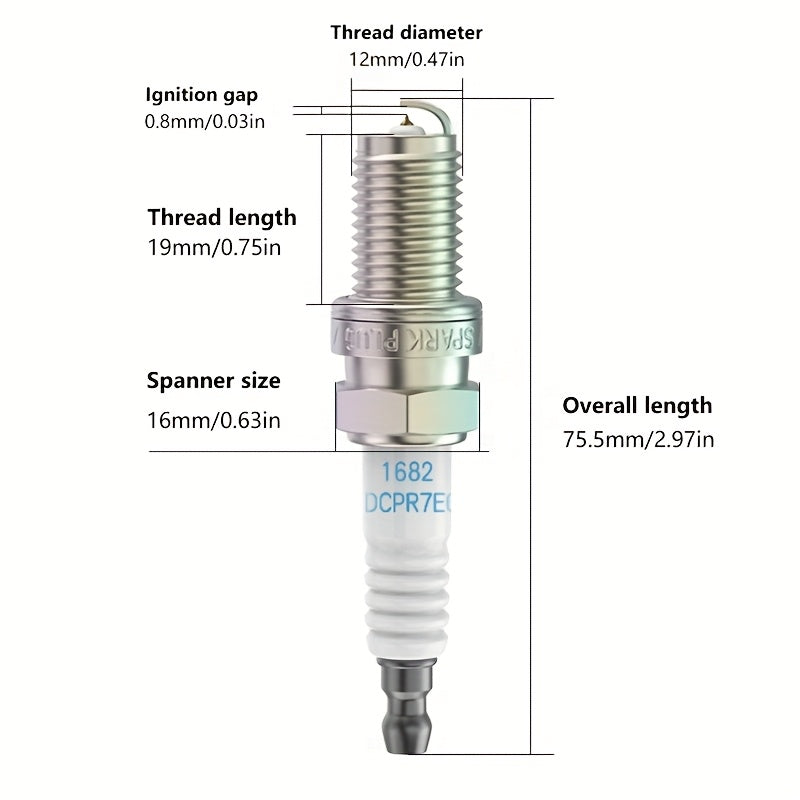 Gold Iridium Spark Plugs For Cars, High Performance, Compatible With Multiple Models