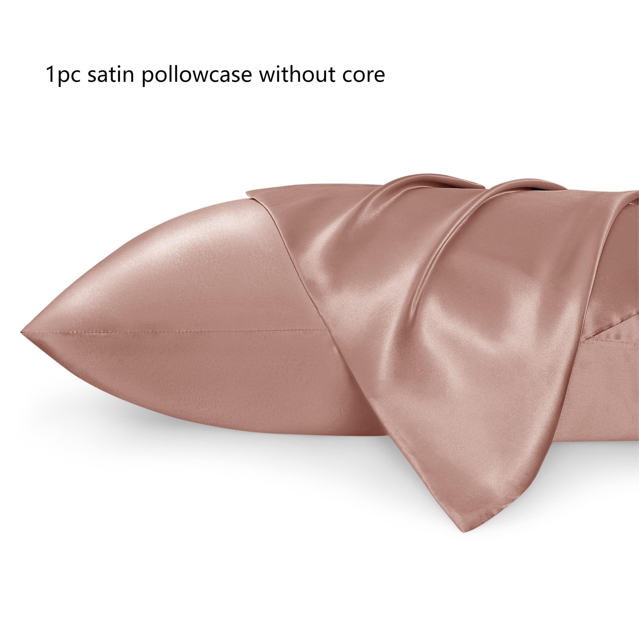 Queen Satin Pillowcase Cooling Breathable Polyester Envelope Closure Lightweight