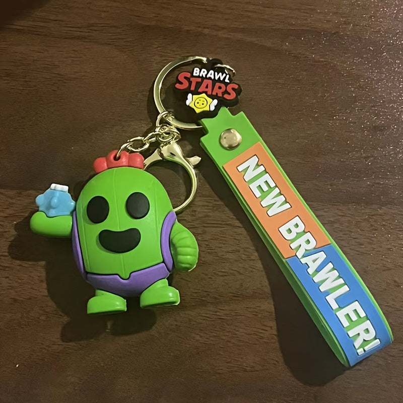 Charming Cartoon Keychain PVC Doll Red Non-Metal Cute Bag Accessory