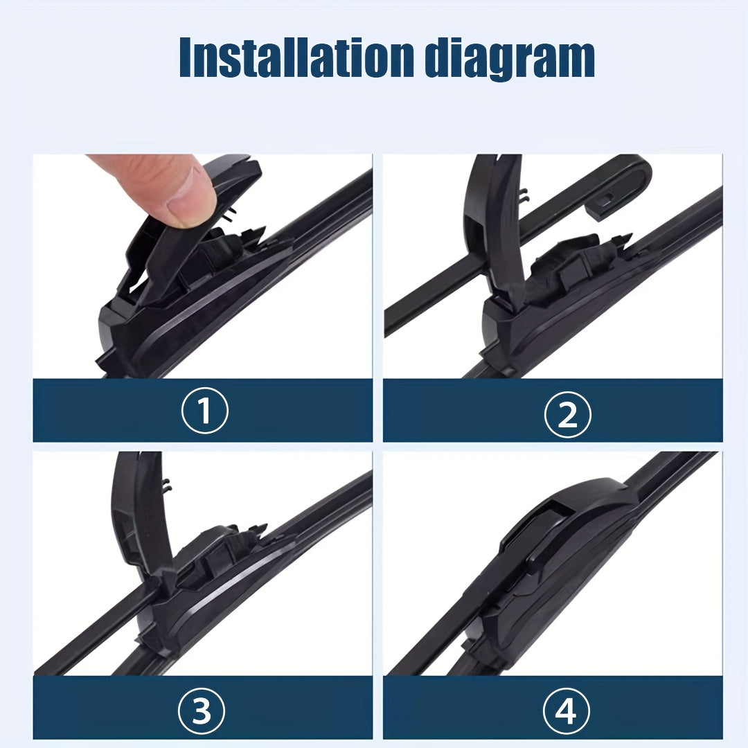 All-Season Car Wiper Blades 6-Layer Adhesive Stabilizer Quiet Durable