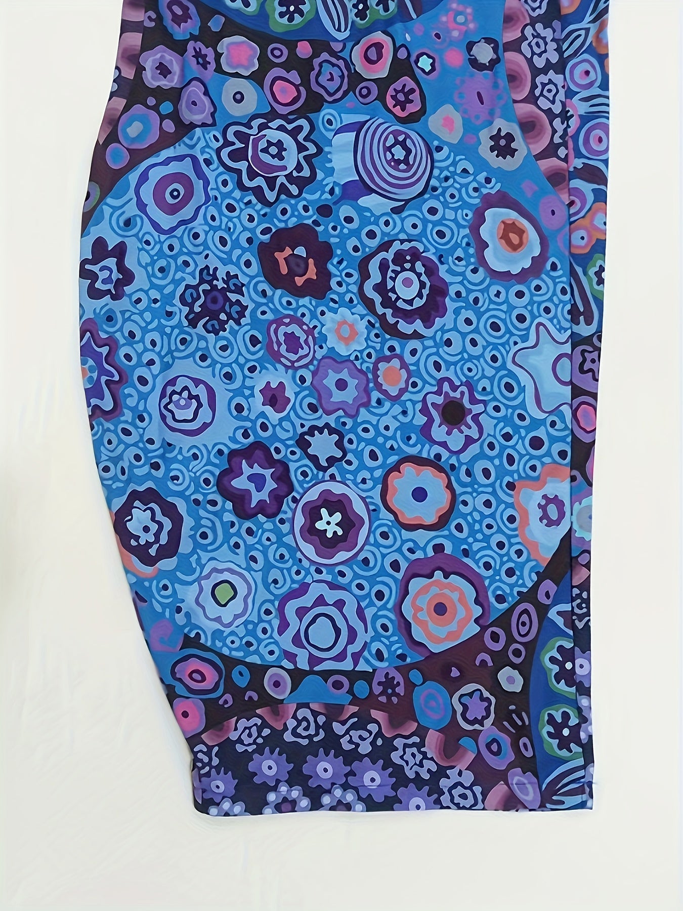 Women's Wide Leg Pants with Pockets Paisley Floral Print High Waist