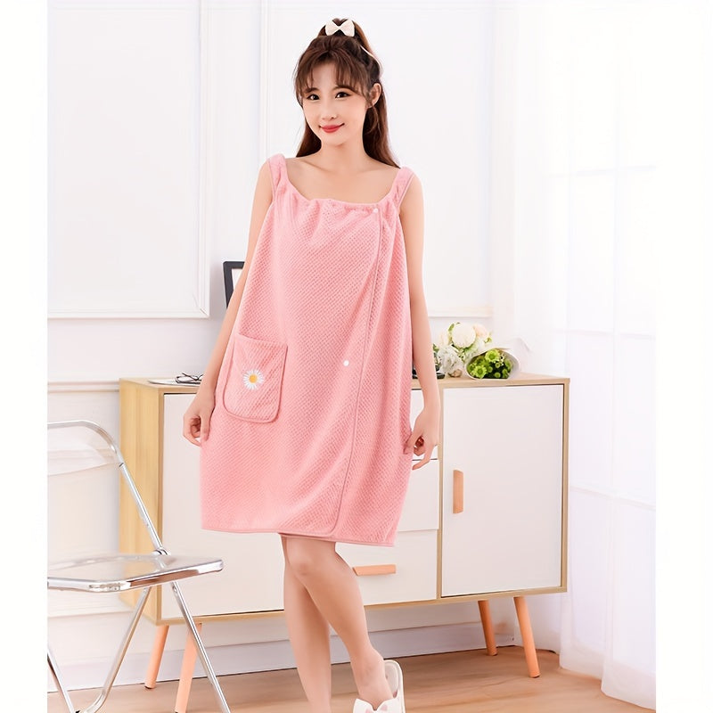 Ayollar uchun cho'miladigan, cho'tka bilan jihozlangan, hammomda spa foydalanish uchun ideal bo'lgan so'ruvchan kiyiladigan hammom sochi.