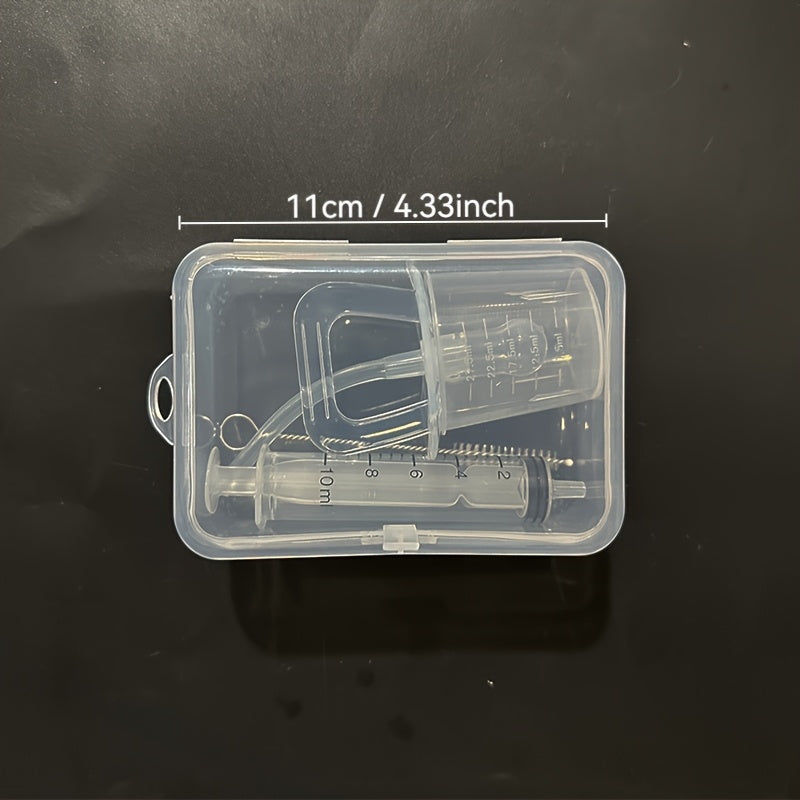 Silicone Medicine Dispenser Set with Pacifier Dropper for Ages 3+ BPA-Free Transparent Feeding Tube