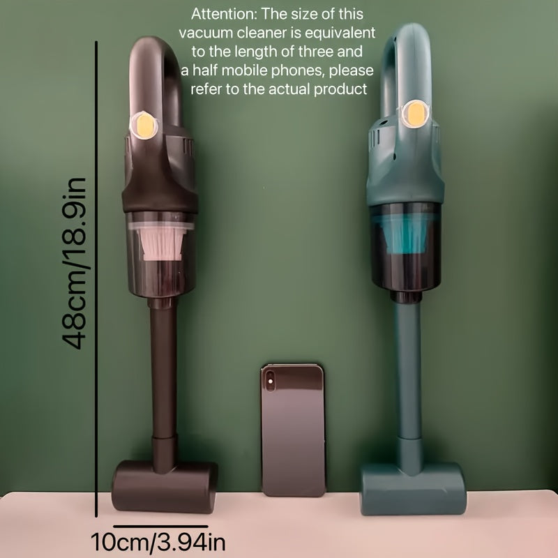 Wireless Handheld Vacuum Cleaner with High-Suction Cyclone, USB Rechargeable, for Home Car Office