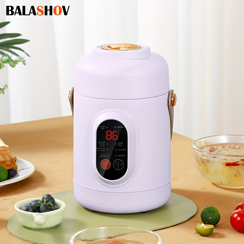 800ml Elektrik Pishirgich 500W Ko‘p Funktsional Guruch va Sekin Pishirgich, Keramika Qozon bilan